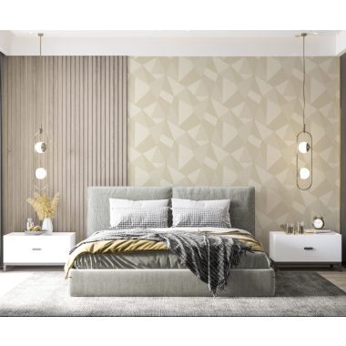 Szürke Geometrikus Vinyl Tapéta 