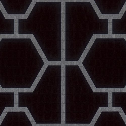 Fekete Geometrikus Vinyl Philipp Plein Tapéta 