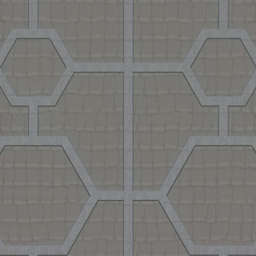 Szürke Geometrikus Vinyl Philipp Plein Tapéta 