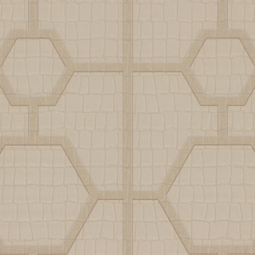 Bézs Geometrikus Vinyl Philipp Plein Tapéta 