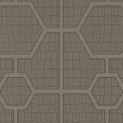 Barna Geometrikus Vinyl Philipp Plein Tapéta 
